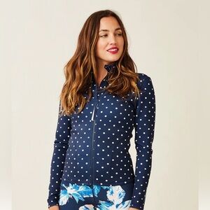 Carve Designs Blue Polka Dot Rashguard Jacket